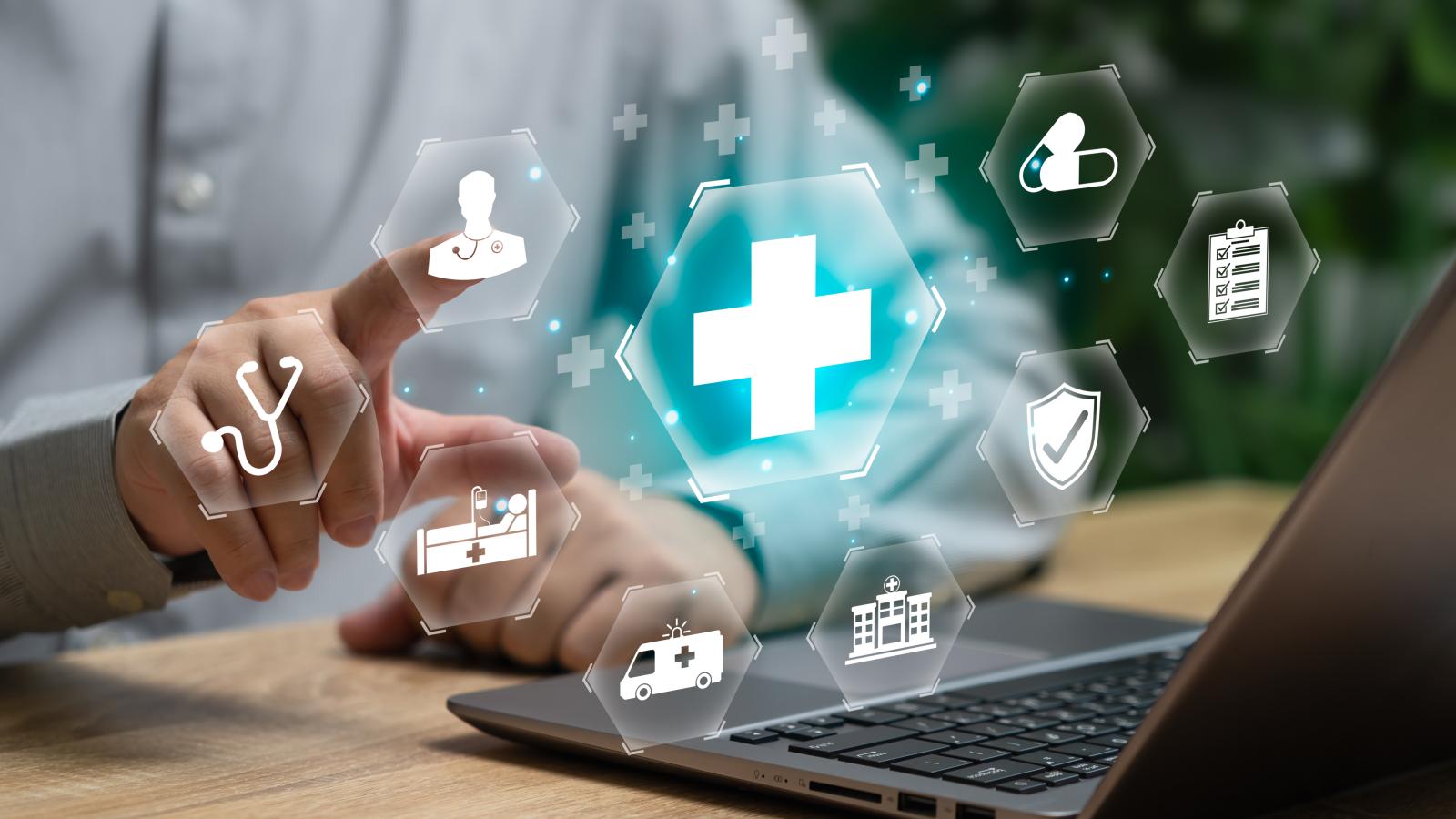 Image of Doctor uploading patient data