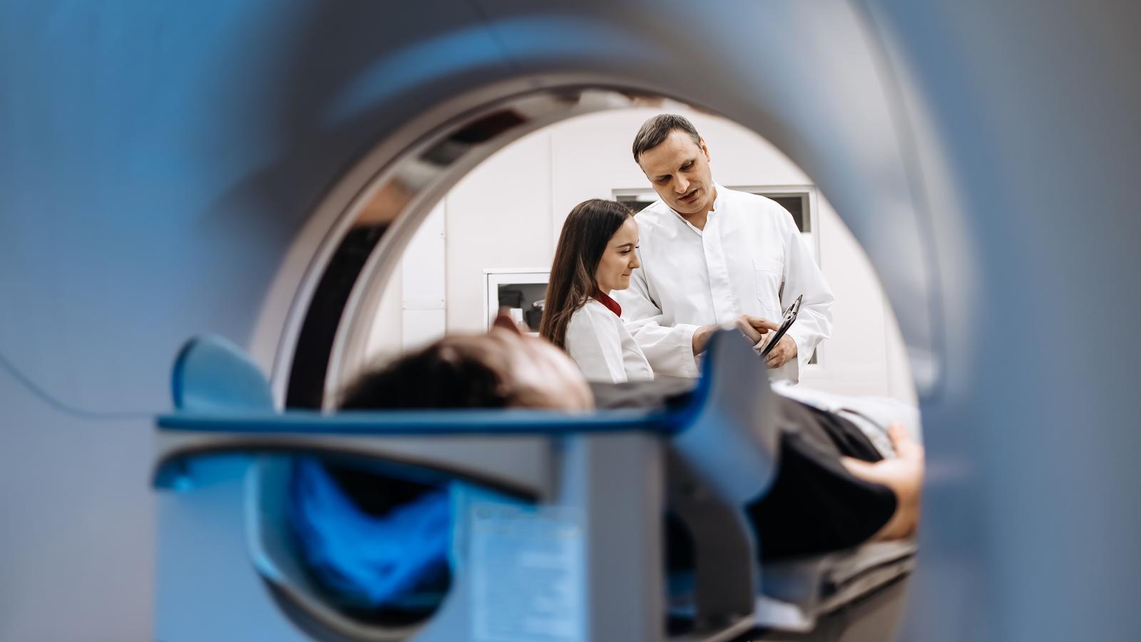 Image of patient undergoing cancer screening